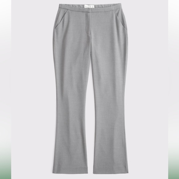 Abercrombie & Fitch Curve Love Low Rise Tailored Boot Trouser Pant Gray 27 Long - Picture 13 of 15
